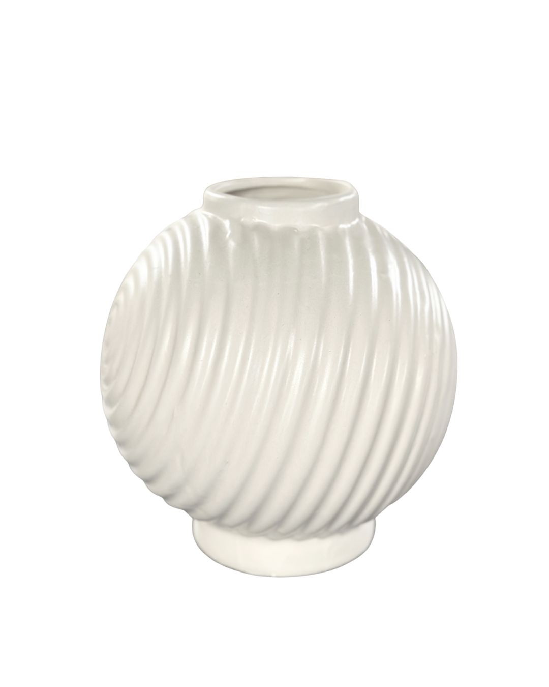 Ribbed Ceramic Vase