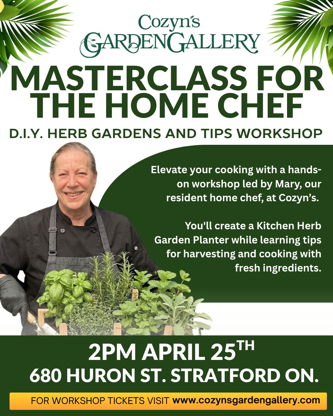Herb Gardens with a Home Chef Workshop