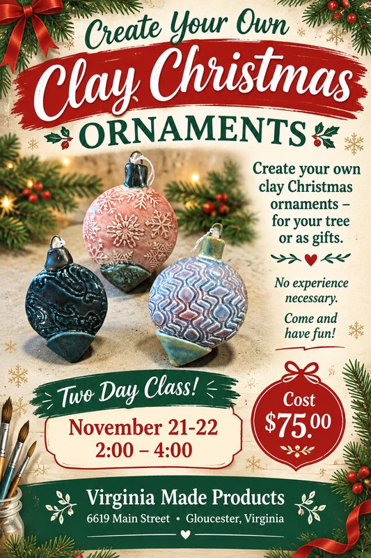 Clay Ornaments November 21-22