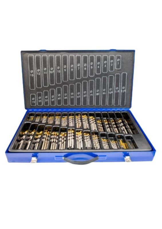 Cyrex • HSS-Co5• DIN 338 Typ N, rechts• profilgeschliffen• TiN-kopfbeschichtet• ab Ø 13,5 - 25,0 mm mit abgesetztem Schaft 13 mm• mit 3-Flächen-Schaft und Stufenspitze