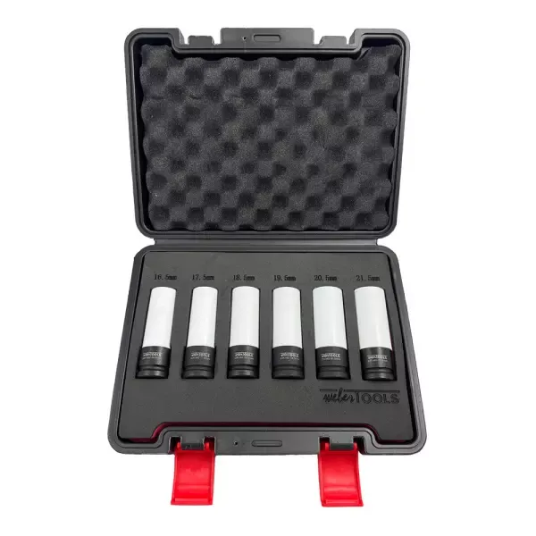 Webertools WT-3246 Spezielle 1/2" Kraftsteckschlüsselsatz für Ford Aluminiumräder 6-teilig