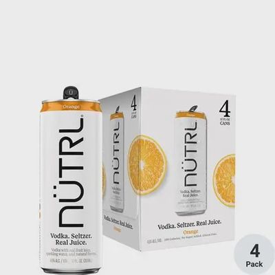 NÜTRL Vodka Seltzer Orange (4 Pack)