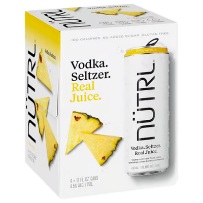 NÜTRL Vodka Seltzer Pineapple (4 Pack) NÜTRL Vodka Seltzer Pineapple (4 Pack)