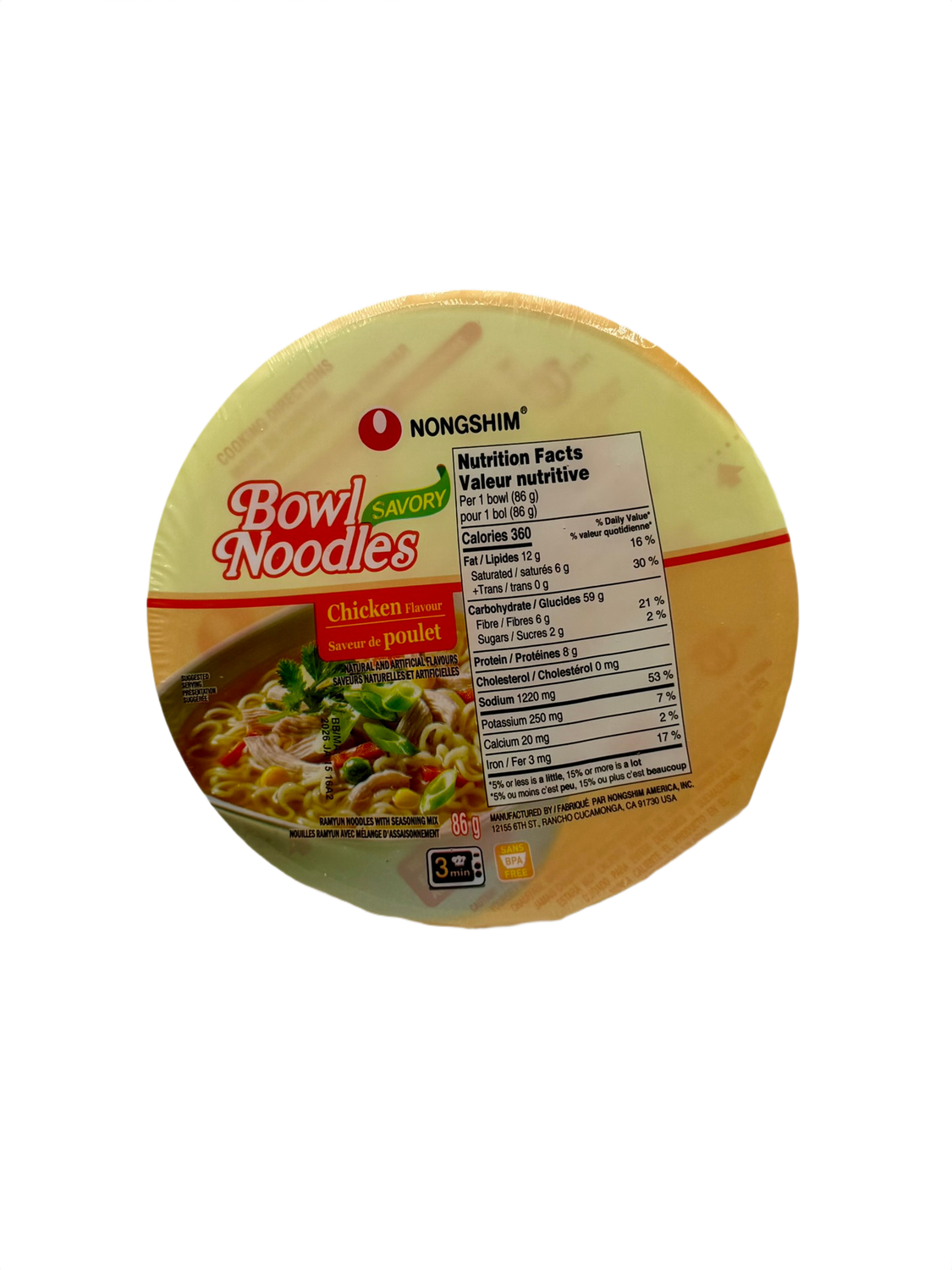 Bowl Noodles Saveur de Poulet