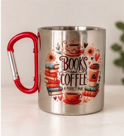 Books & Coffee Karabinertasse – Tasse für Leseratten