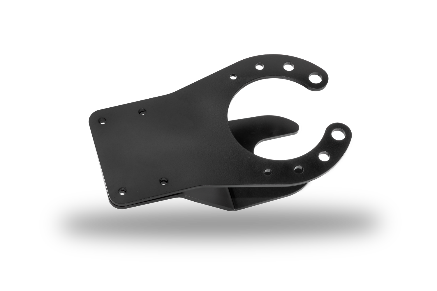 A powder coated black steel cup holder attachment for the fast freddy chair line up.