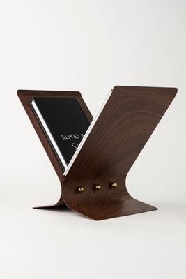 Streamline Wood Grain Magazine/Book Rack