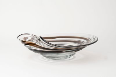 Threaded Brown Bowl
