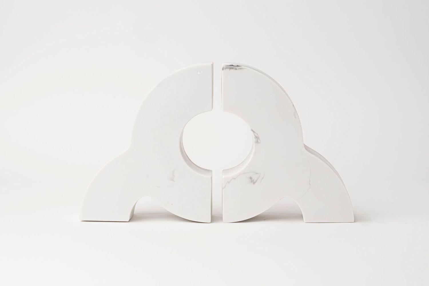 Half Round Ink Pattern Bookend