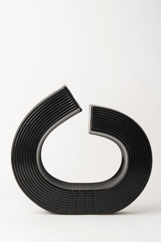 Black semicircle decoration
