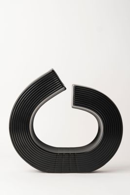 Black semicircle decoration