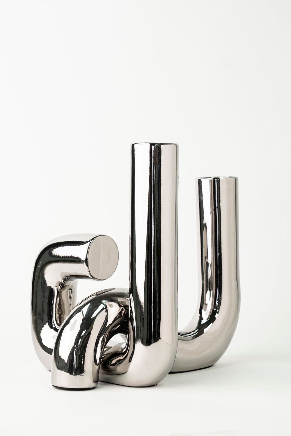 Silver Curved ornament