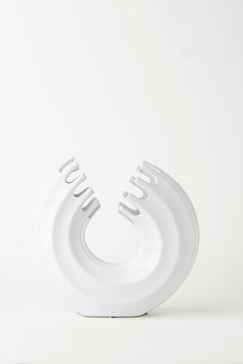 Round Abstract Decoration White