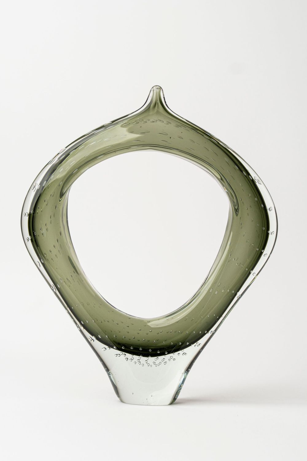 Grey brend glass decoration tall