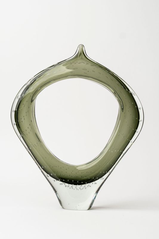Grey brend glass decoration tall
