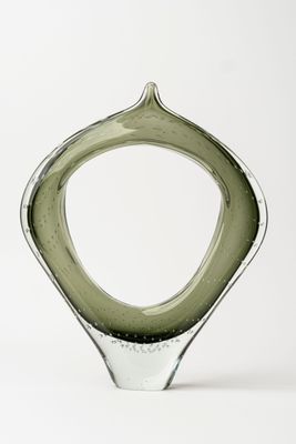 Grey brend glass decoration tall
