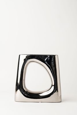 Ring vase silver Short