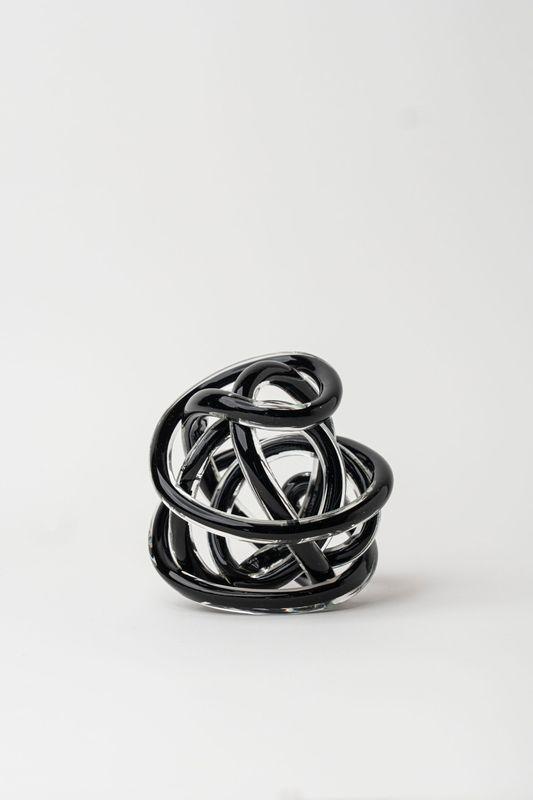 Hand-Made Glass Knots Negro - Alto