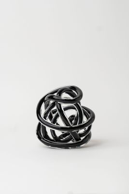 Hand-Made Glass Knots Negro - Alto
