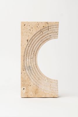 Half-Circle Natural Stone Ornament