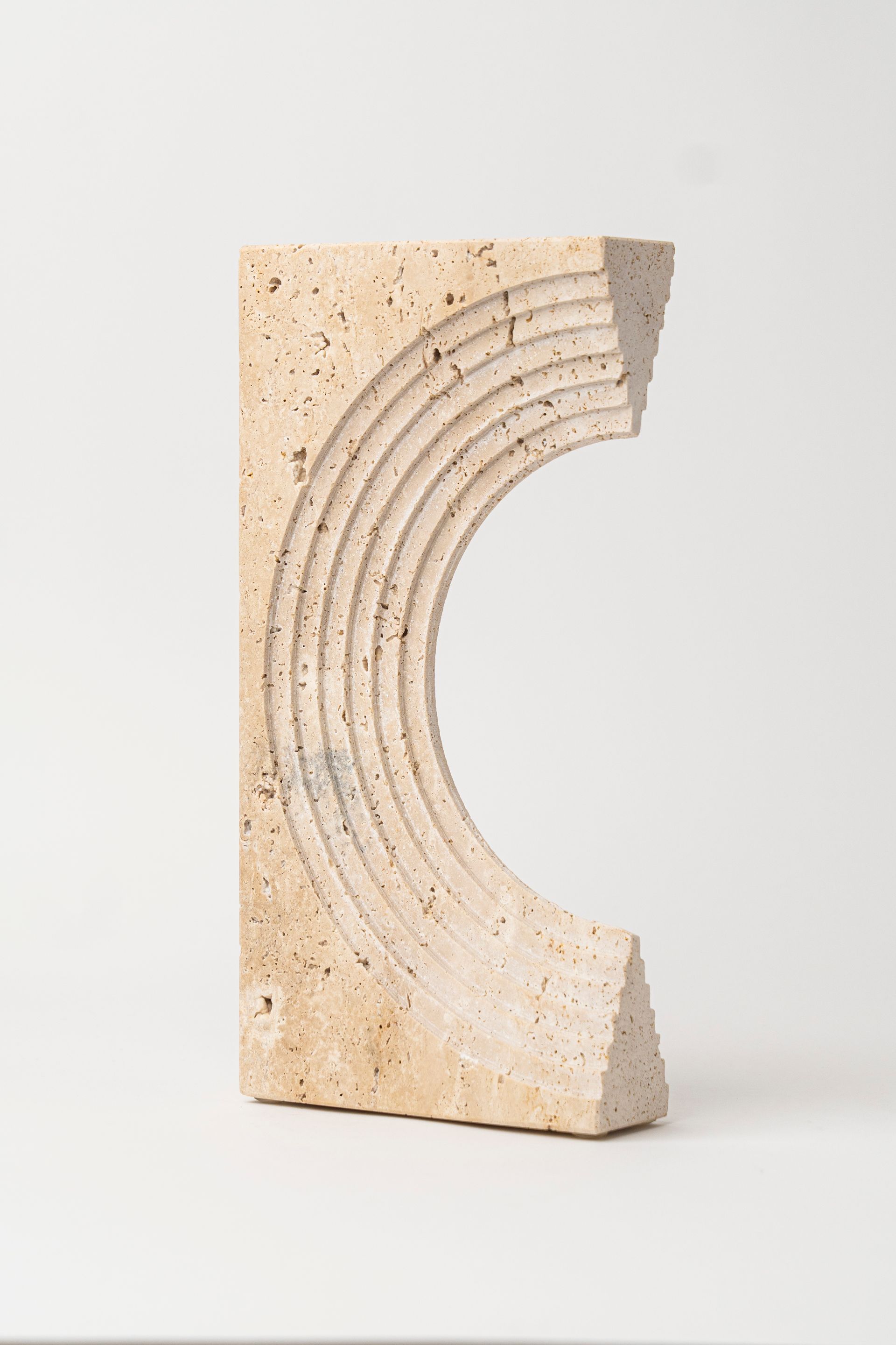 Half-Circle Natural Stone Ornament