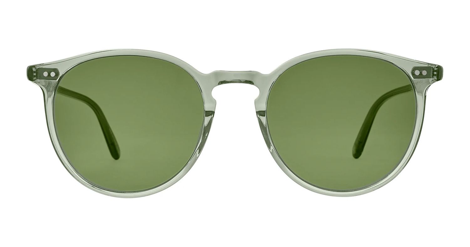 Garrett Leight Morningside Sun, Color: JUN Juniper/Semi-Flat Green, Size: 51-21-145