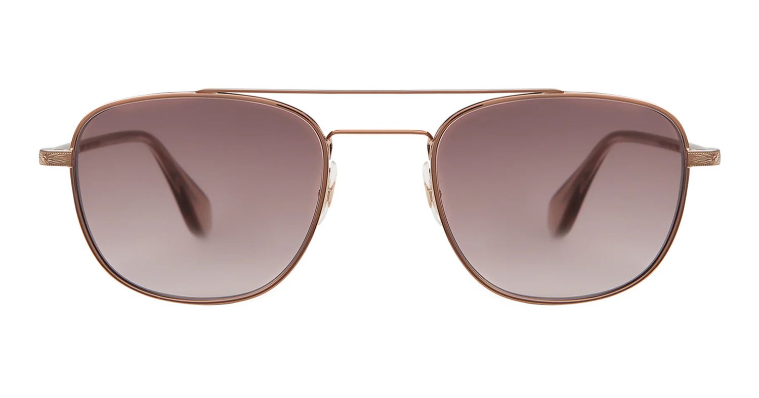Garrett Leight Clubhouse ll Sun, Color: RGBREPLG Rose Gold-Brew/Plum Gradient, Size: 51-20-145-42