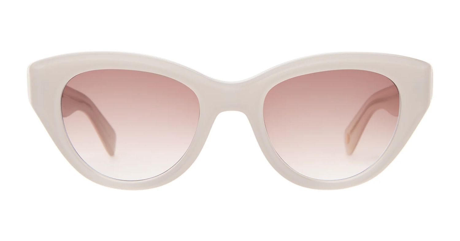 Garrett Leight Dottie Sun, Color: PEO SFRHZ Peony/Semi-Flat Red Haze, Size: 49-22-145-40