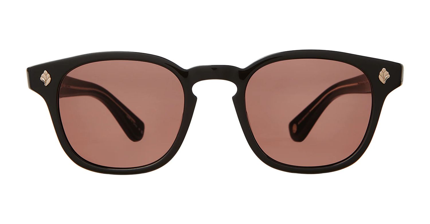Garrett Leight Ace Sun, Color: BK/SFPRW Black/Semi-Flat Pure Rosewood, Size: 47-23-145