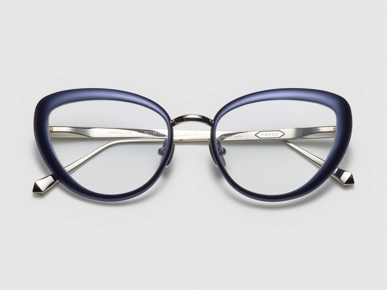 Press Barracuda, Color: Navy / Platinum - ST001, Size: 52-20-140-41.8