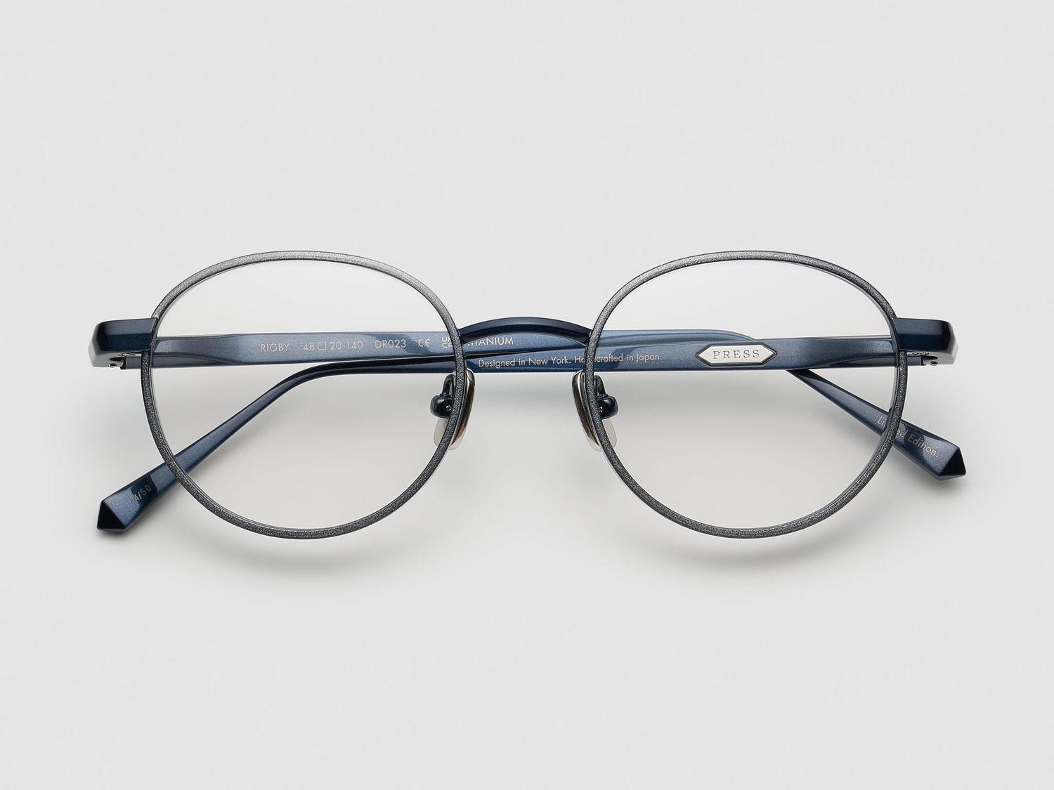 Press Rigby Gold Leaf Optical, Color: Navy Platinum Leaf - DR023