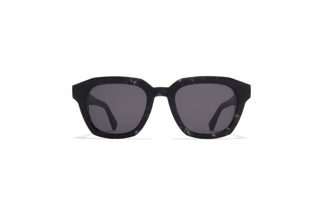 Mykita Kiene Sun, Color: Chilled Raw Black Havana/Silver - C178