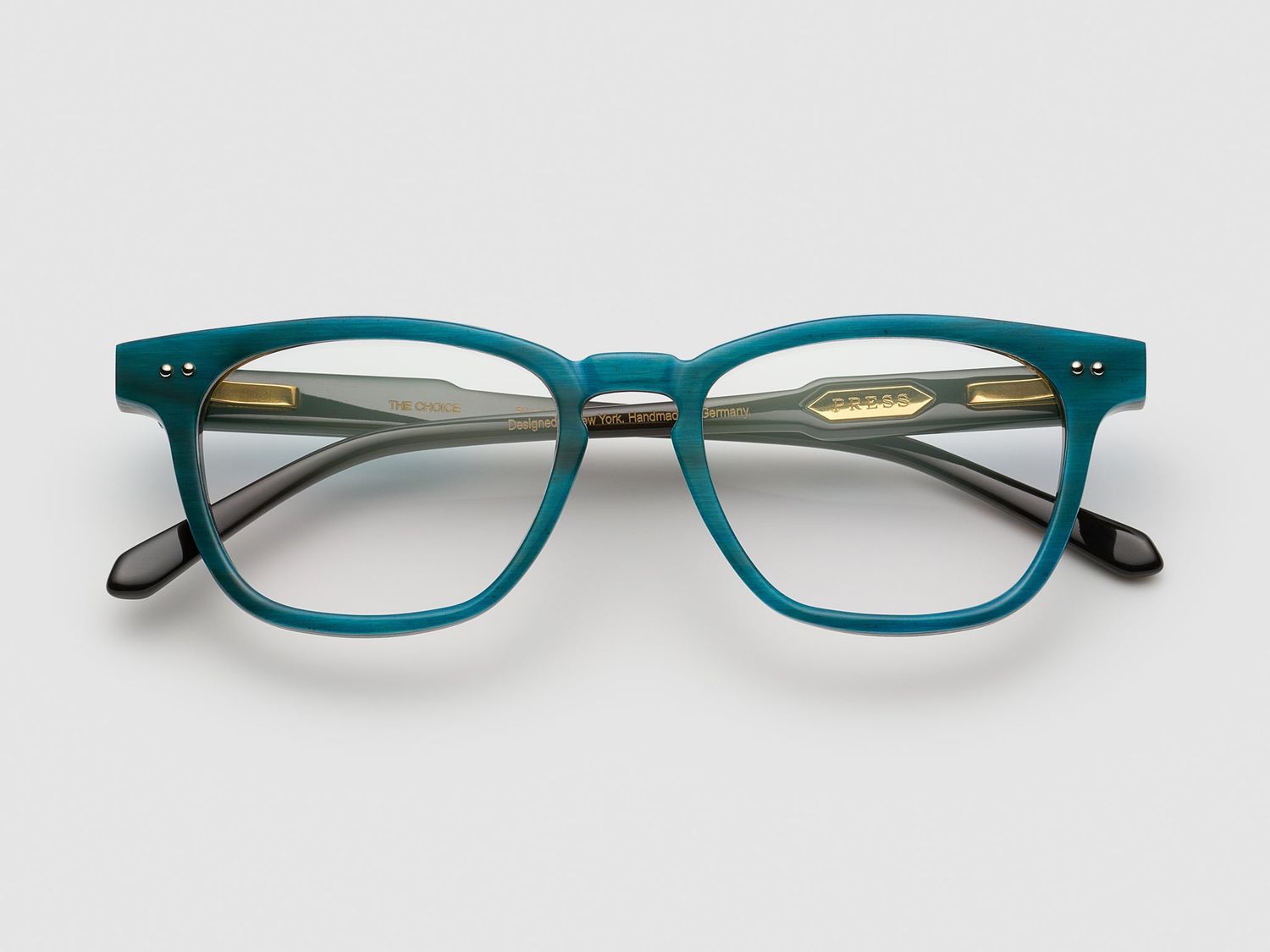 Press The Choice Horn, Color: Teal Stack - JP004
