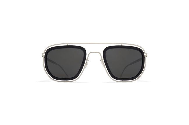 Mykita Ferlo Sun, Color: Pitch Black/Shiny Silver - MH22
