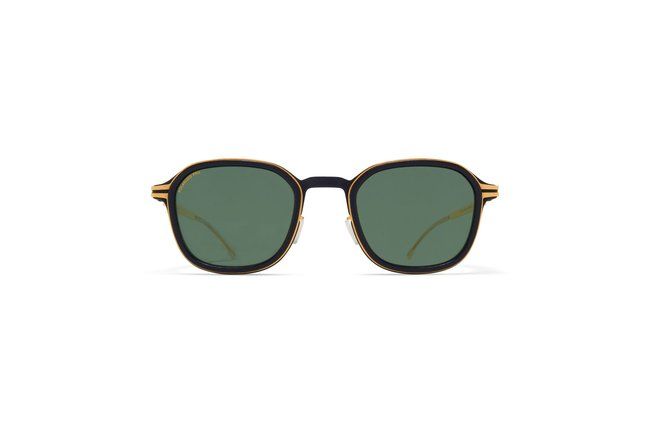 Mykita Fir Sun, Color: Pitch Black/Glossy Gold - MH7