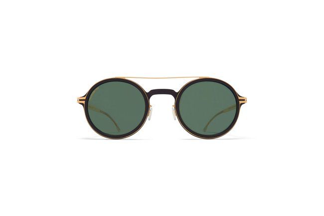 Mykita Hemlock Sun, Color: Pitch Black/Glossy Gold - MH7