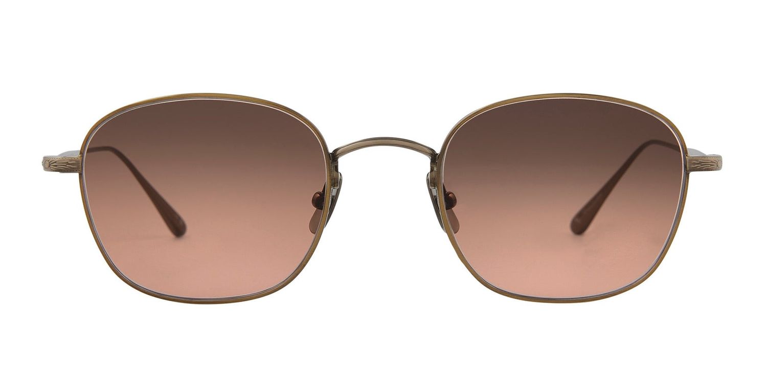 Garrett Leight Cascade M Sun, Color: ATG/PMOJG Antique Gold/Pure Mojave Gradient, Size: 51-23-145-43