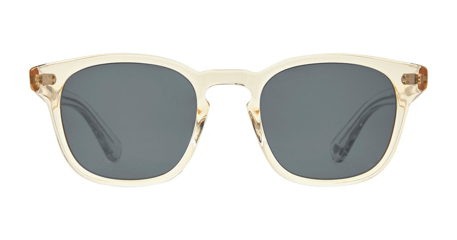 Garrett Leight Ace II Sun, Color: PG/SFPBS Pure Glass/Semi-Flat Pure Blue Smoke, Size: 49-23-150-42