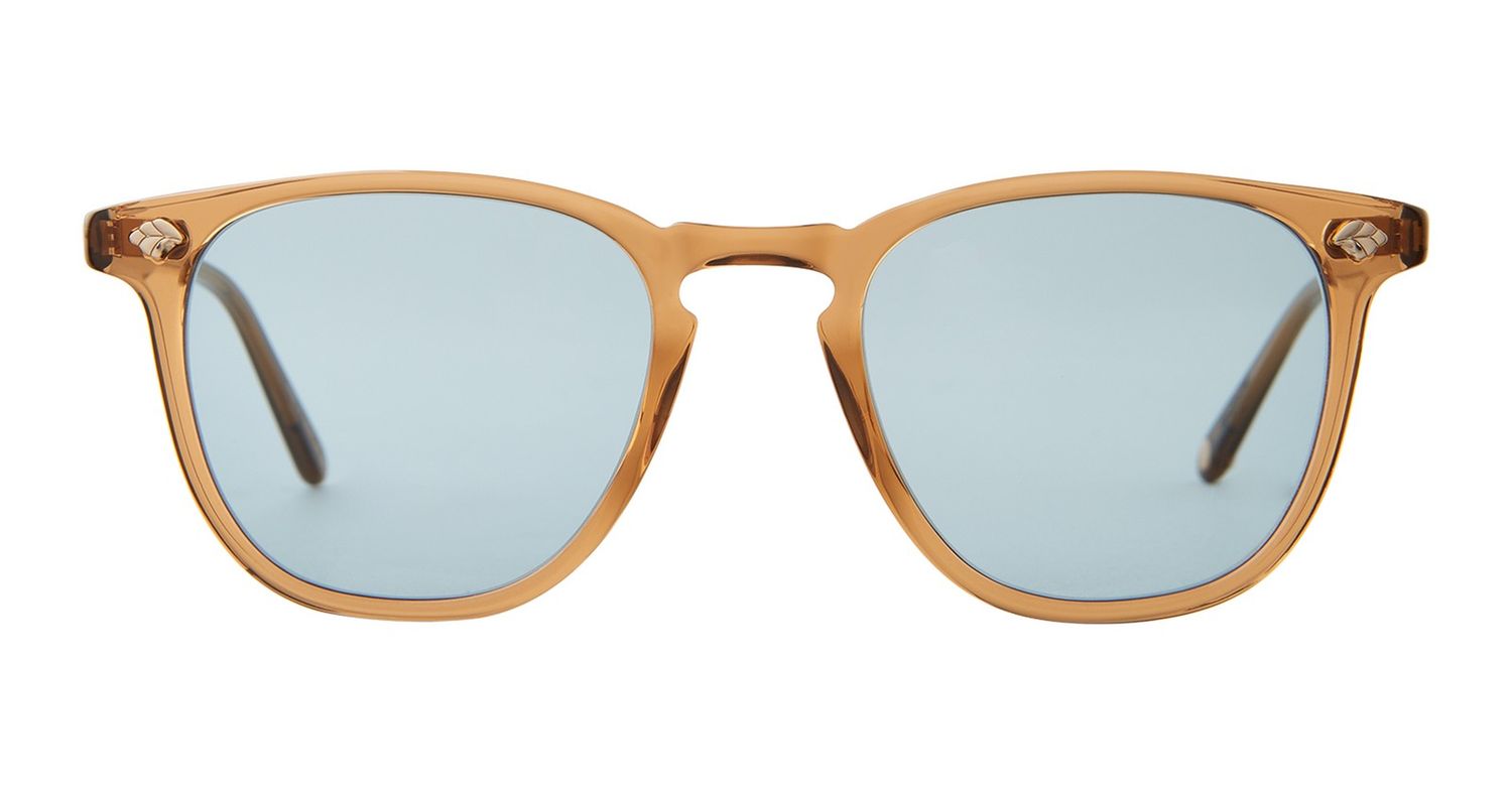 Garrett Leight Brooks Ii Sun, Color: C/PBLU Caramel/Pure Blue, Size: 47-21-146-41