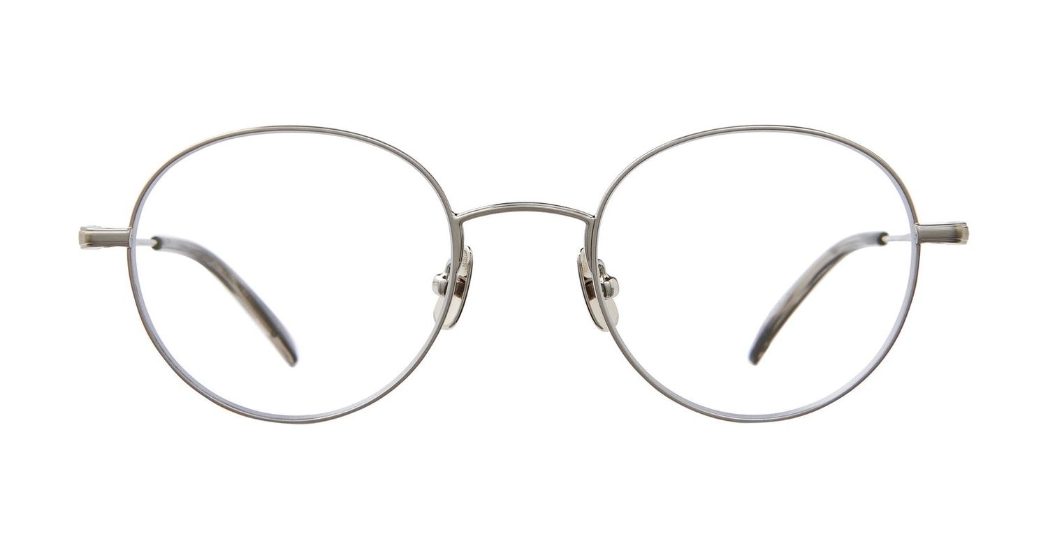 Garrett Leight Cloy II, Color: BS-BKSLT Brushed Silver-Black Sleet Tortoise, Size: 50-22-145-45