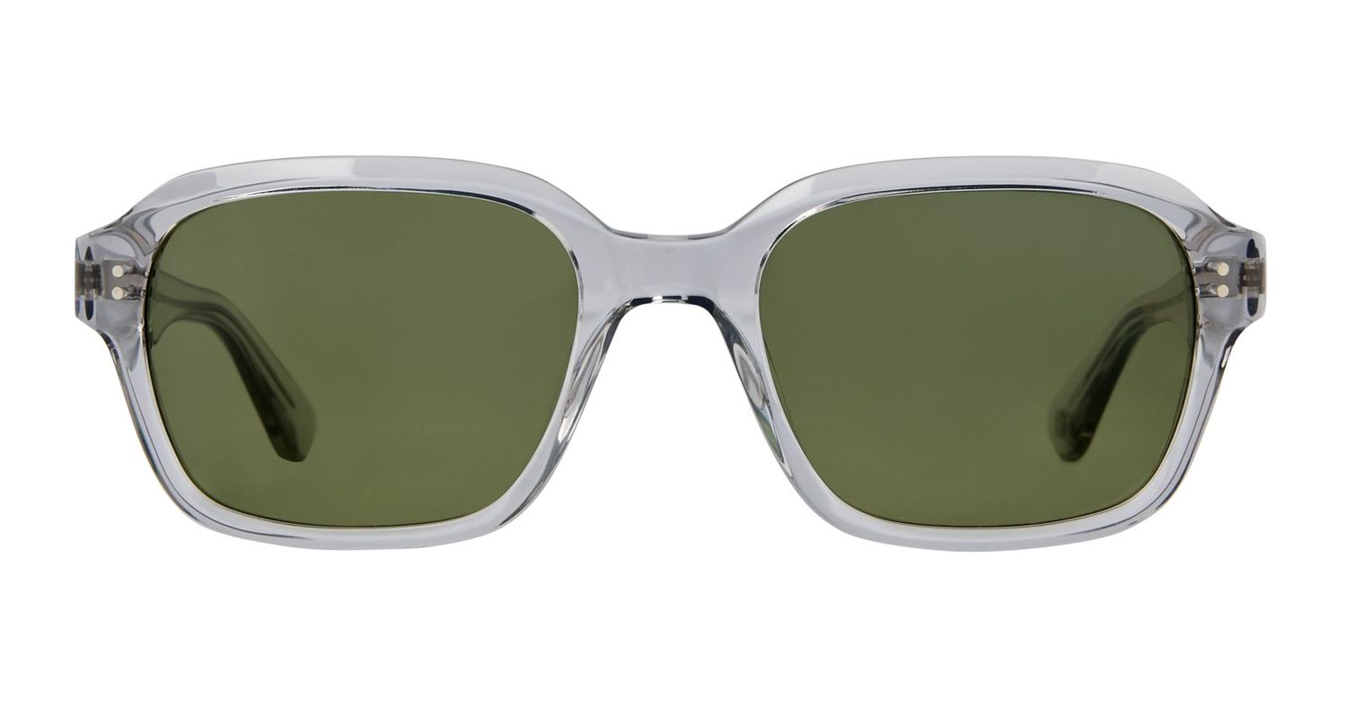 Garrett Leight Dominguez Sun, Color: LLG/PGN Light Light Grey/Pure Green, Size: 53