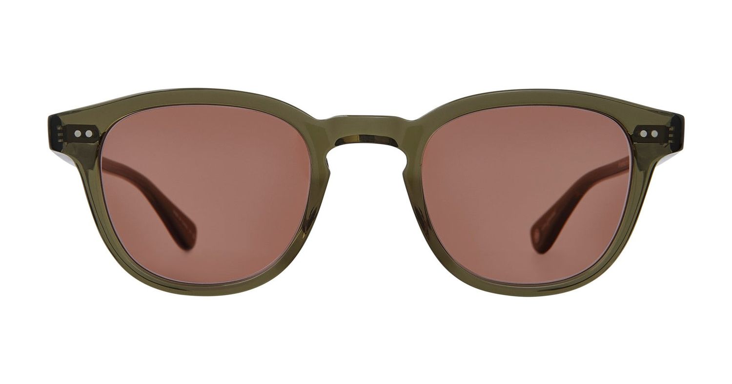 Garrett Leight Evan Sun, Color: WIL/SFPRDW Willow/Semi-Flat Pure Redwood, Size: 46
