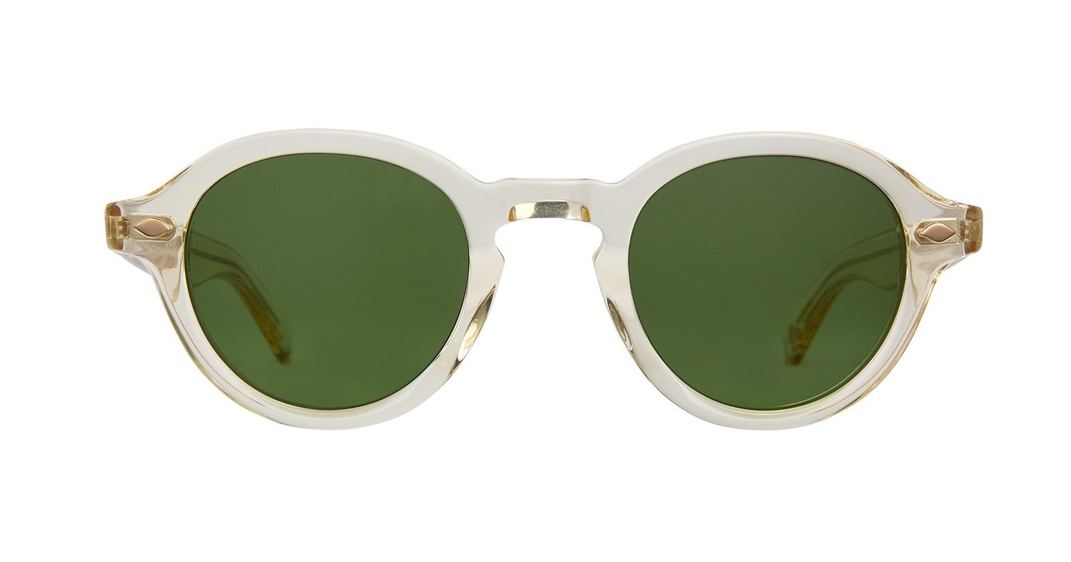 Garrett Leight Flipper Sun, Color: PG/SFPGN Pure Glass/Semi-Flat Pure Green, Size: 45