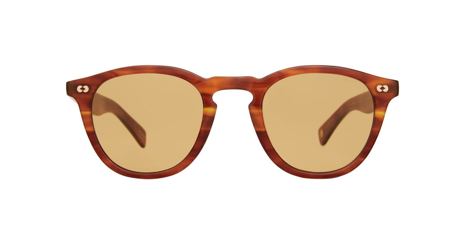 Garrett Leight Hampton X Sun, Color: HAT/PMP Honey Amber Tortoise/Pure Maple, Size: 46