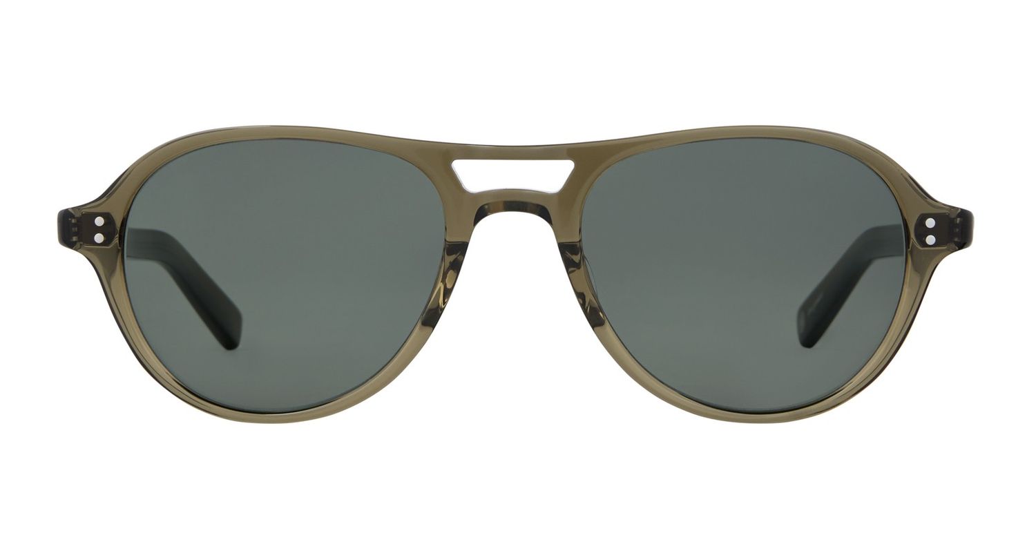 Garrett Leight Hancock Sun, Color: WIL/G15 Willow/G15, Size: 51