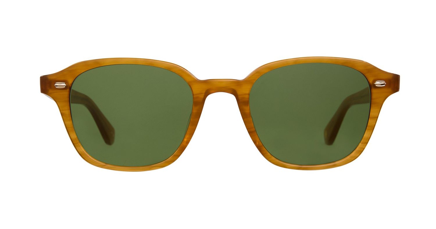 Garrett Leight Lachman Sun, Color: BT/SFPGN Butterscotch/Semi-Flat Pure Green, Size: 49