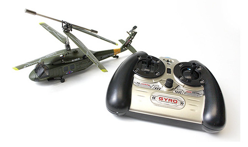 Syma Remote Controlled R/C 3ch Infrared Military Army Black Hawk Gyro RC Helicopter