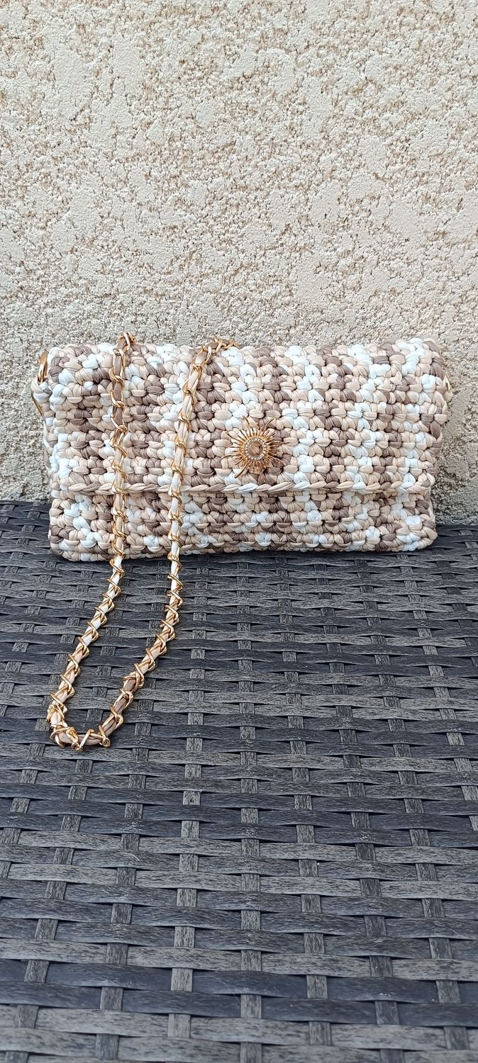 Sac pochette Soft Beige Chic