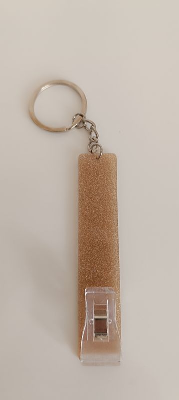Pince ongles longs Gold Glitter