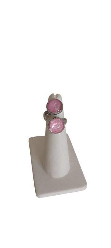 Bague Galaxie double, duo pink
